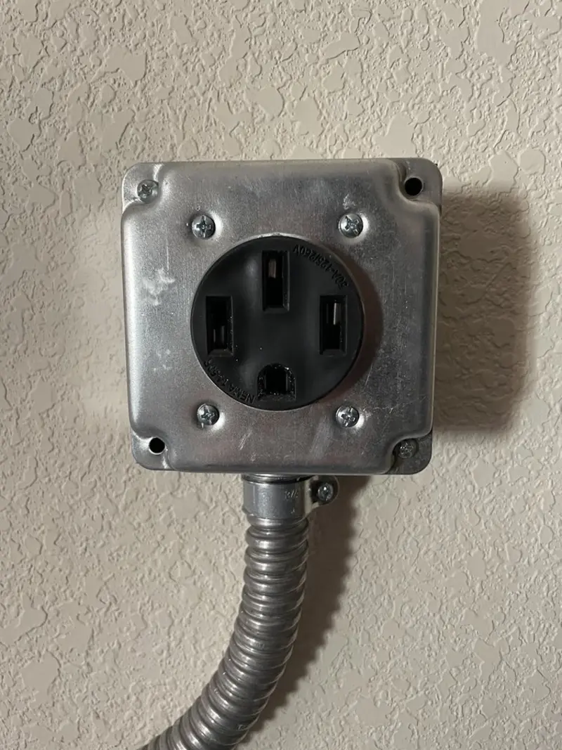 NEMA 14-50 outlet installed for Electrical Panel Upgrade in Warrenton